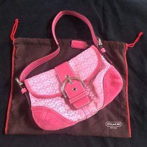 “Vintage” Coach Pink handbag with Dustcover